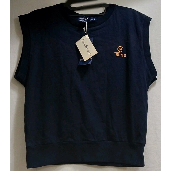 Vintage Deadstock Ralph Lauren RL-93 Sleeveless Vest Tank Navy Blue NWT Rare - Picture 1 of 7